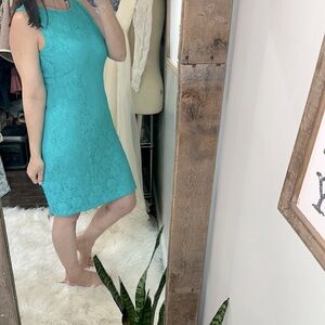 Lauren Ralph Lauren turquoise lace dress size 10